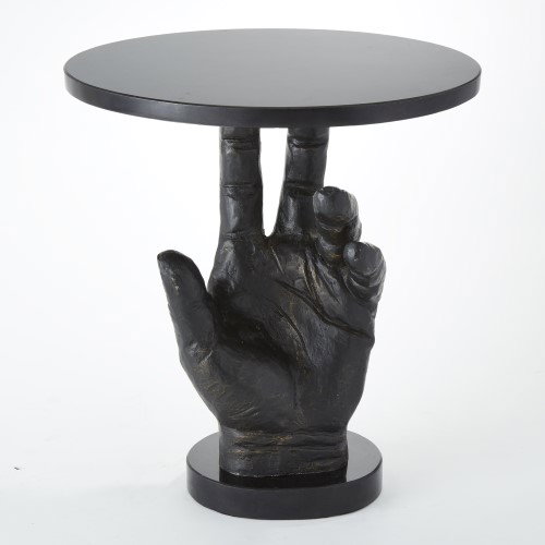 Hand Table, by Global Views, 1'7.5" length x 1'2" width x 1'8.25" height View 1