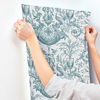 Avian Fountain Toile Jade Wallpaper thumbnail 5