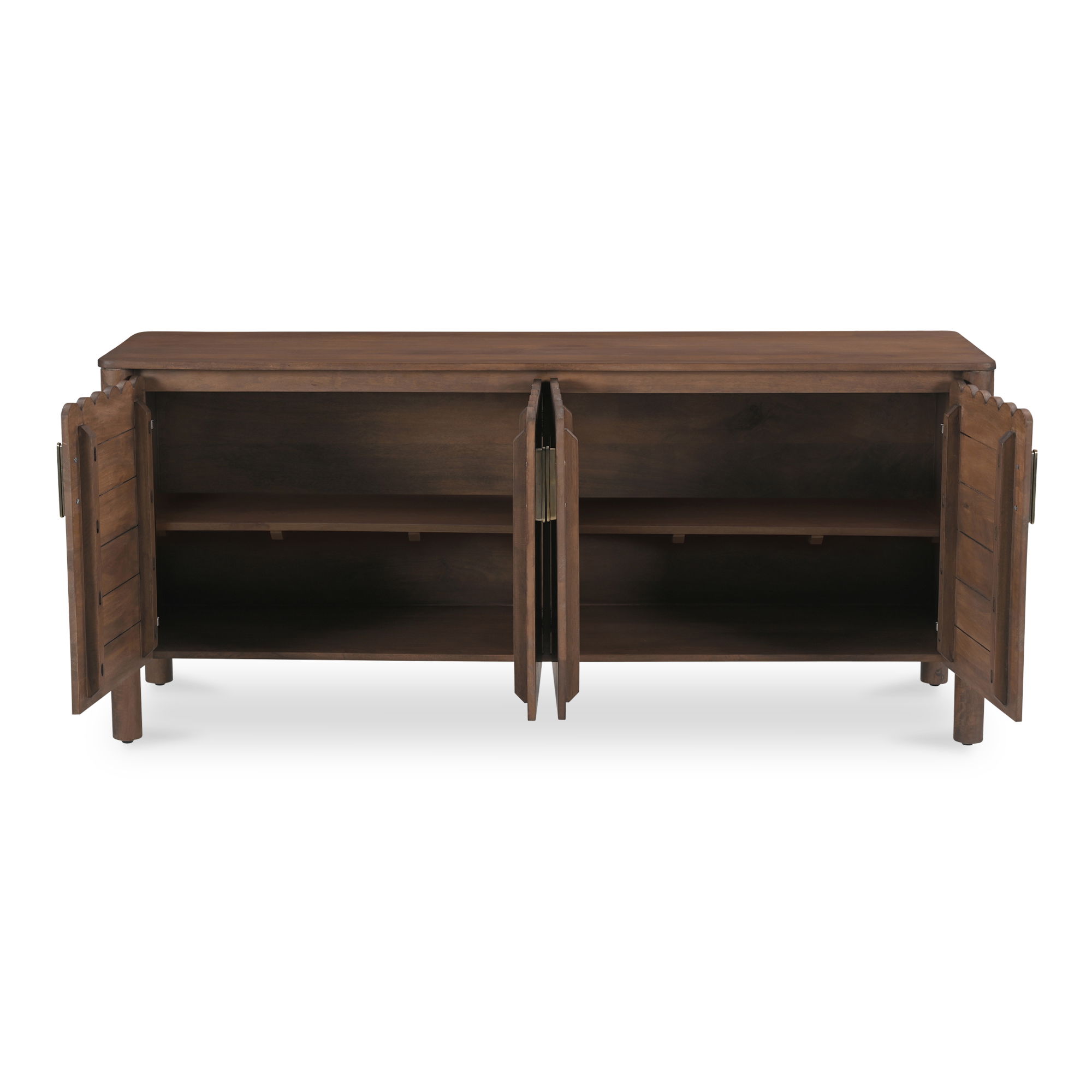 Wiley 4 Door Sideboard Vintage Brown, Cabinets & Sideboard by Moe's Home, 67.75" width x 30" height x 19" depth View 2