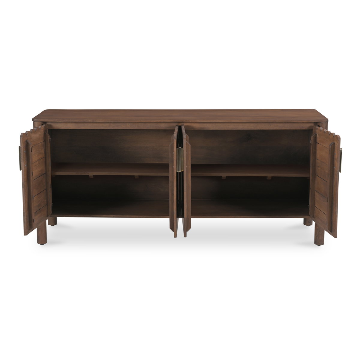 Wiley 4 Door Sideboard Vintage Brown, Cabinets & Sideboard by Moe's Home, 67.75" width x 30" height x 19" depth View 2