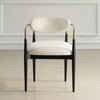 Moxie White Dining Arm Chair, Dining Chair by Uttermost, 22" width x 30.5" height x 23.5" depth thumbnail 2