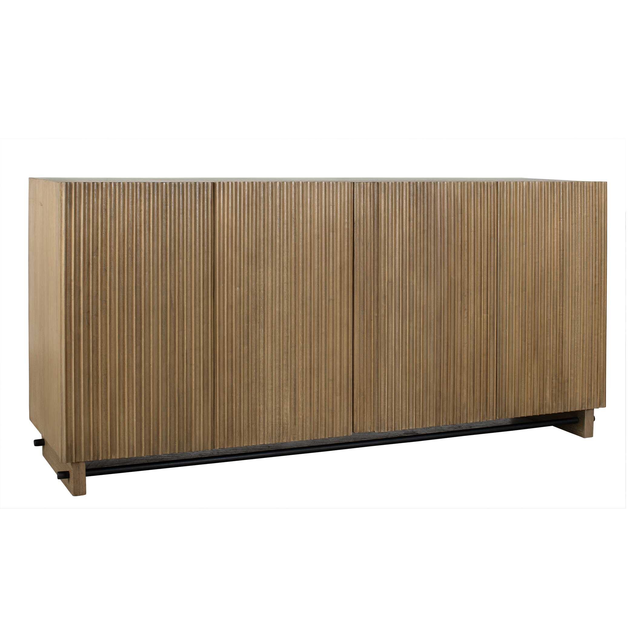 Kellem Natural Wood 4 Door Cabinet large image 