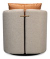 Bronson Swivel Chair, by Sarreid, 2'8" length x 2'6" width x 2'8" height thumbnail 10