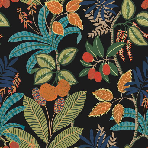 Funky Jungle Green Peel & Stick Wallpaper