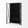 Poppy II 73.8' H Black Metal With Glass Door Display Cabinet, Cabinets & Sideboard by Mercana, 37.75" length x 15" width x 74" height thumbnail 7