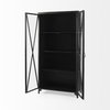 Poppy II 73.8' H Black Metal With Glass Door Display Cabinet, Cabinets & Sideboard by Mercana, 37.75" length x 15" width x 74" height thumbnail 8