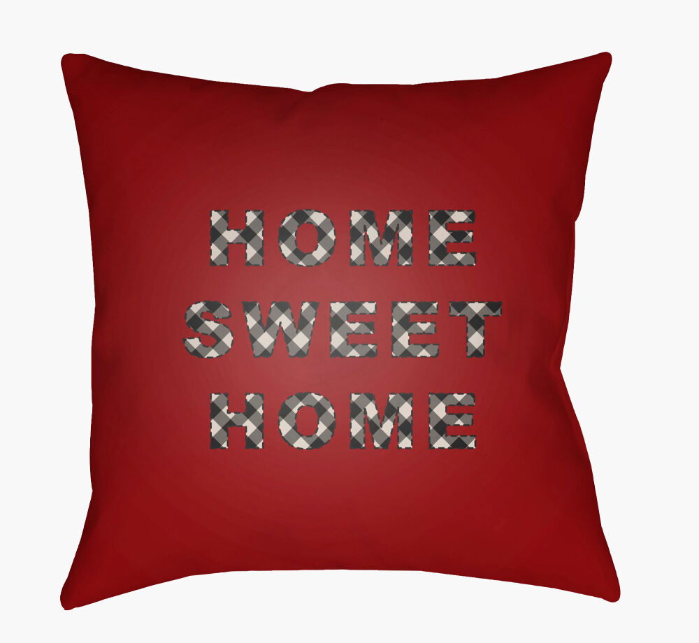 Home Sweet Home Accent Pillow, Decorative Pillow by Surya, 18" length x 18" width