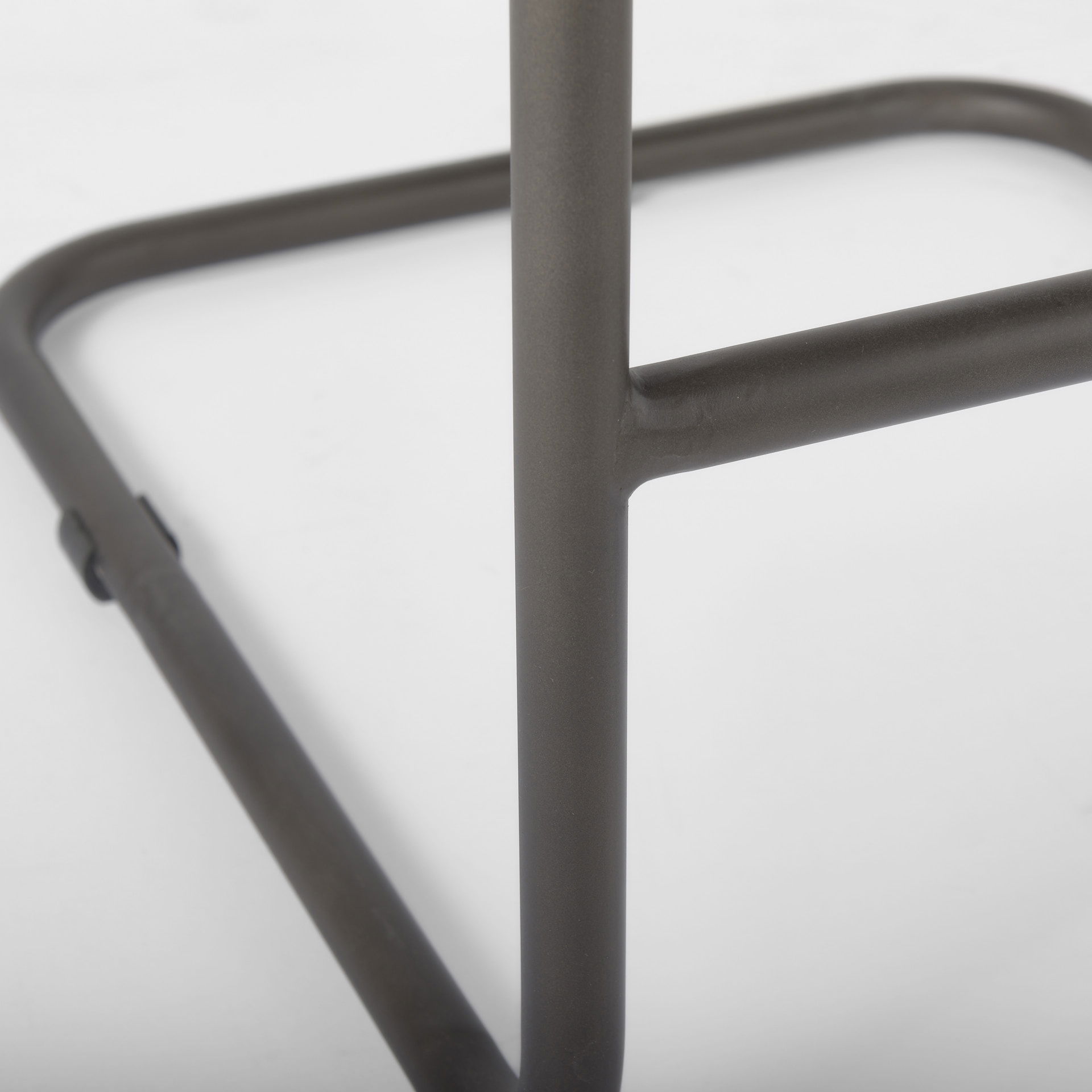 Berbick 43' Total Height Brown/Gray Suede with Iron Frame Bar Stool large image 