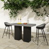 Piazza Outdoor Barstool Black - Set Of Two, Outdoor Chair by Moe's Home, 1'7.29" width x 3'1.2" height x 1'7.68" depth thumbnail 11