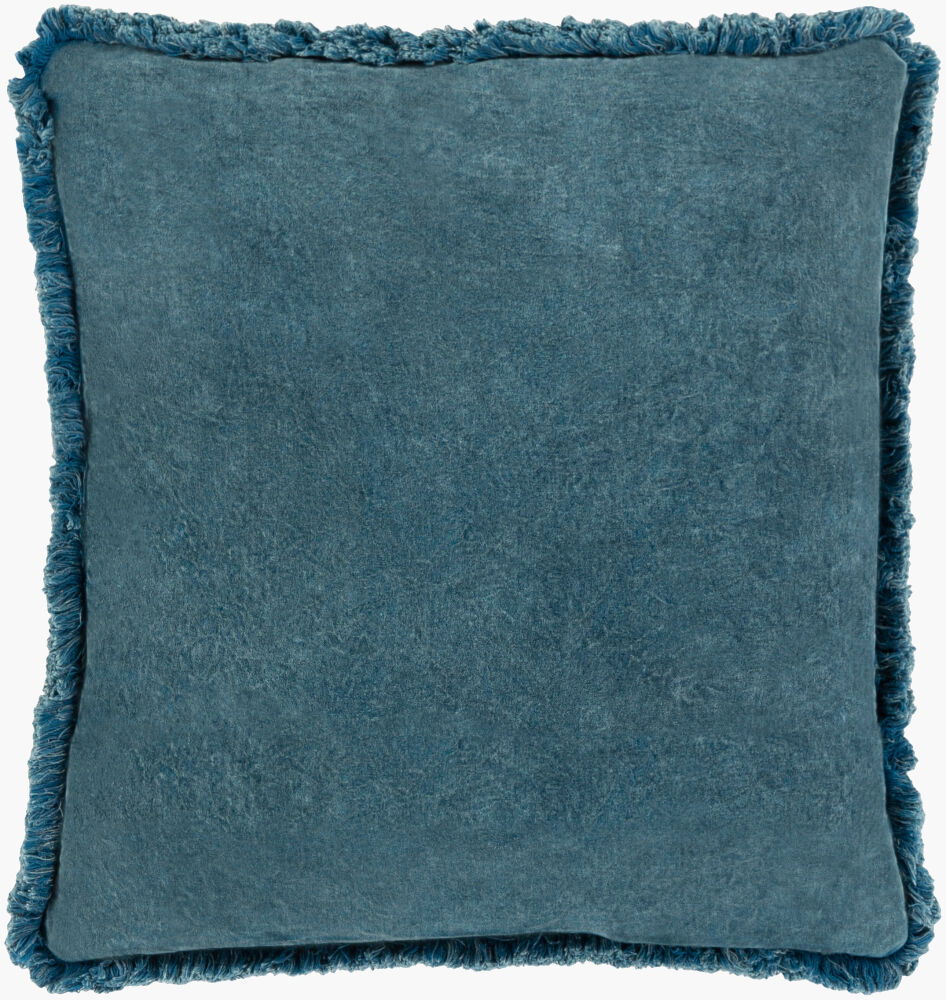 Washed Cotton Velvet Accent Pillow, Decorative Pillow by Surya, 18" length x 18" width