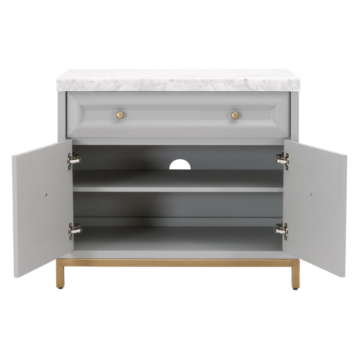 Azure Carrera Media Chest, Nightstand by Essentials for Living, 36.75" width x 32.5" height x 19" depth View 2