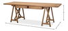 Sawhorse Desk, Natural Polished Old Pine, by Sarreid, 87" length x 33" width x 30" height thumbnail 13