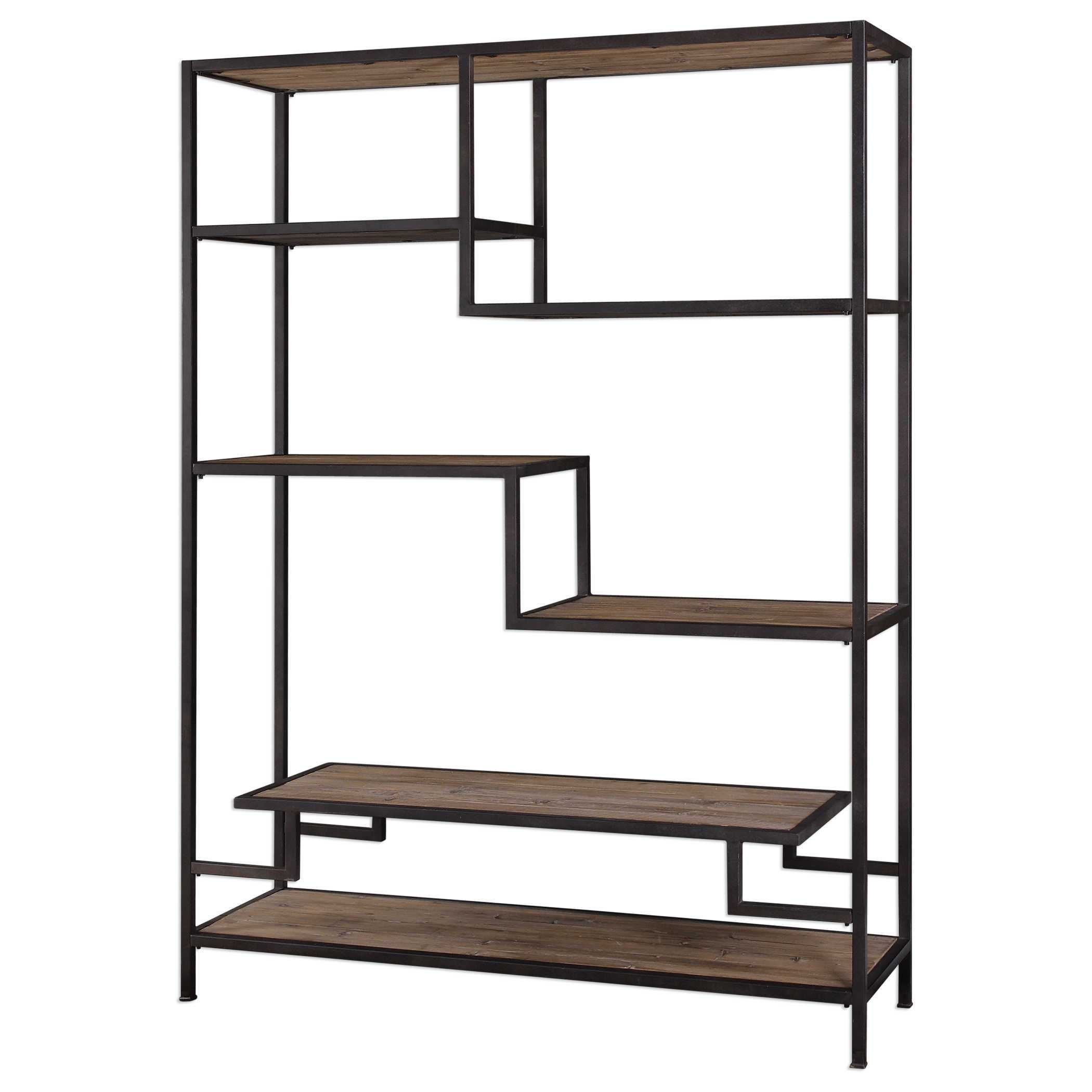 Sherwin Industrial Etagere, Furniture by Uttermost, 58" width x 80" height x 18" depth View 6