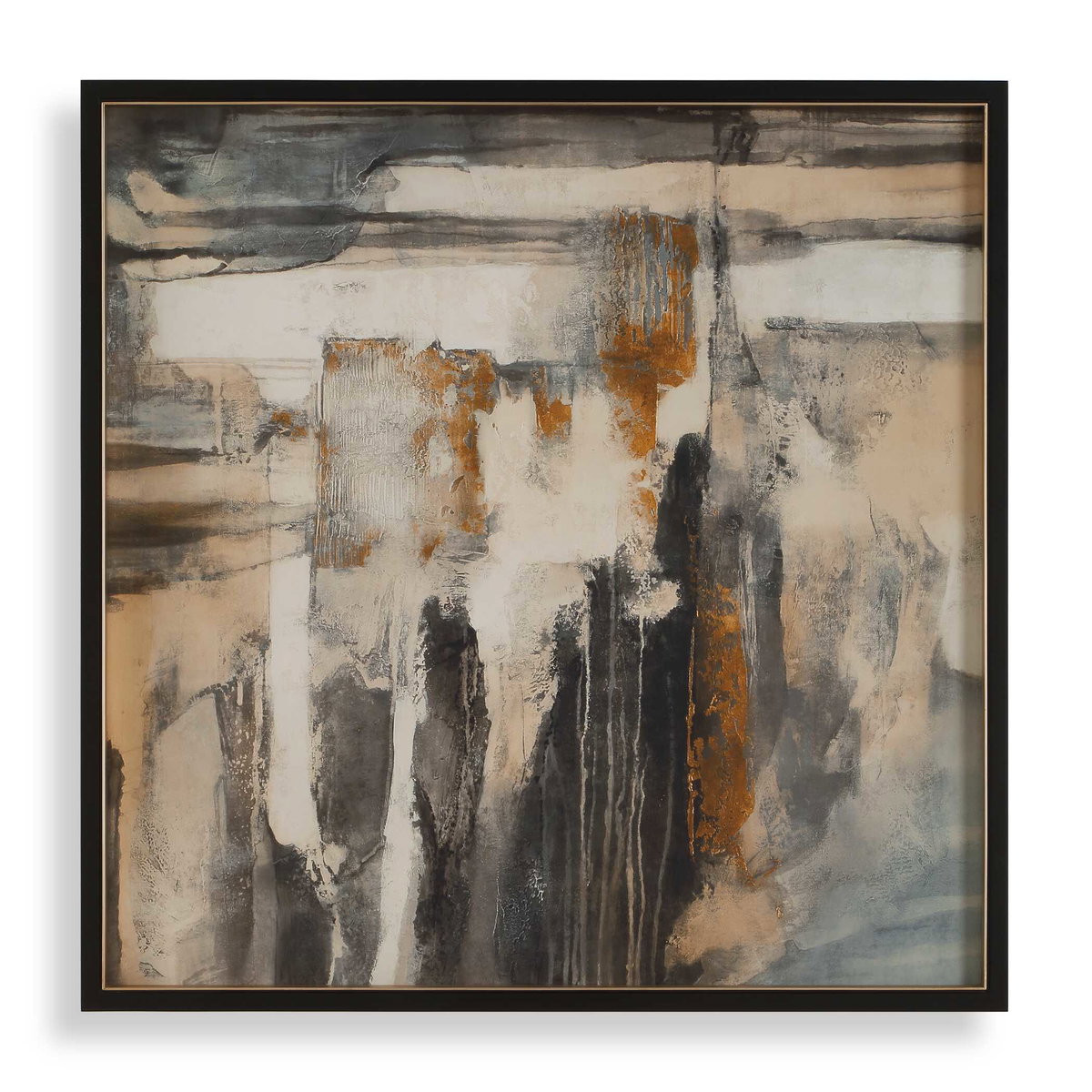 Landslide Framed Abstract Print, Art by Uttermost, 41.75" width x 41.75" height x 1.37" depth View 1