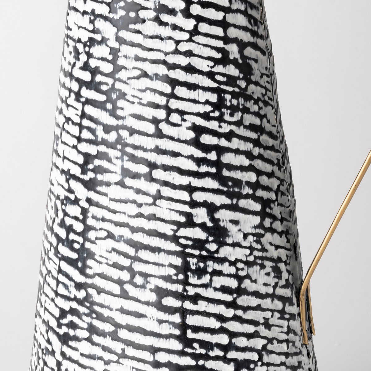 Colette Small Black/White Patterned Vase, Decorative Jar by Mercana, 8.6" length x 7.1" width x 14.4" height View 7