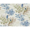 Handpainted Songbird Green & Blue Wallpaper thumbnail 0