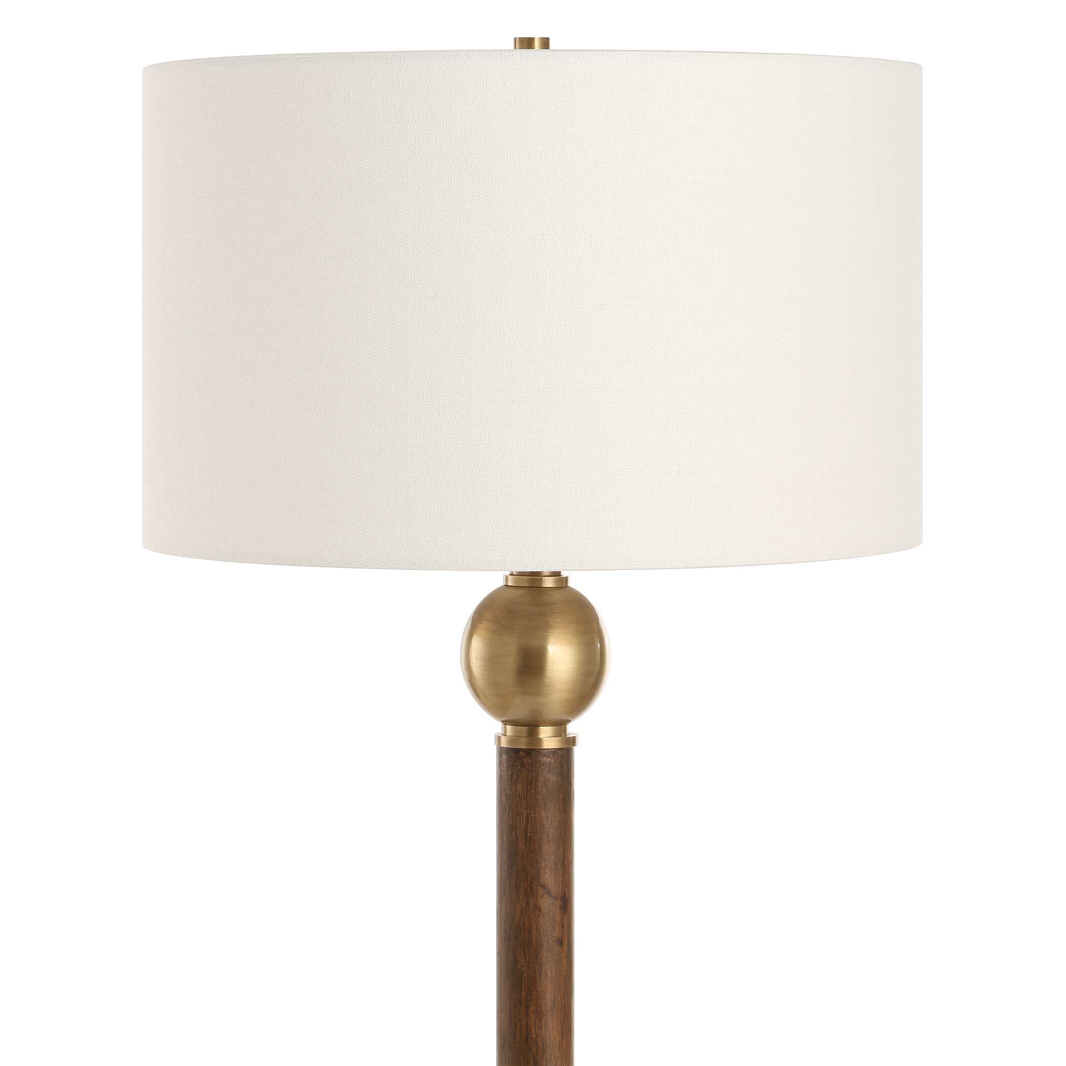 Keros Dark Oak Floor Lamp large image 
