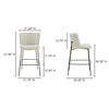 Early Bar Stool Beige, Counter & Bar Stool by Moe's Home, 21.7" width x 41" height x 23.4" depth thumbnail 8