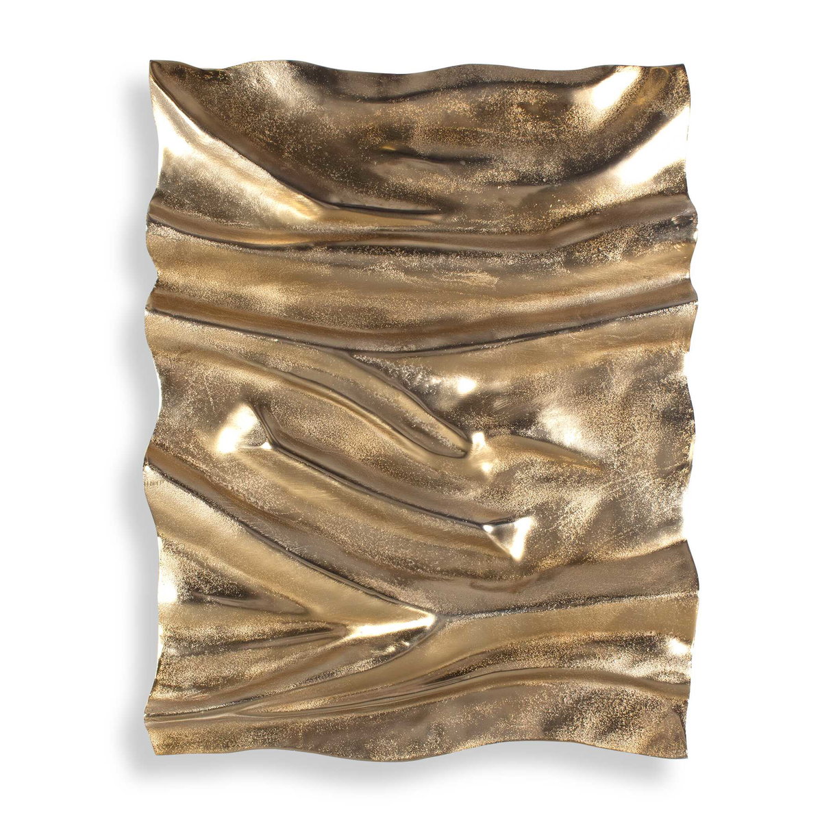 Undulate Outdoor Gold Wall Panel, Sculptural Wall Art by Uttermost, 23" width x 30" height x 2" depth View 1