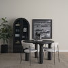 Soma 48' Round Dining Table | Modern | Black Wood | Seats 4, by Mercana, 48" length x 48" width x 30" height thumbnail 2