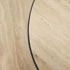 Wade Travertine Marble with Matte Black Metal Coffee Tables thumbnail 9