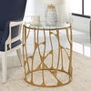 Ritual Round Gold Side Table, Furniture by Uttermost, 22.05" width x 25" height x 22.05" depth thumbnail 2