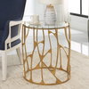 Ritual Round Gold Side Table, Side & End Table by Uttermost, 22.05" width x 25" height x 22.05" depth thumbnail 2
