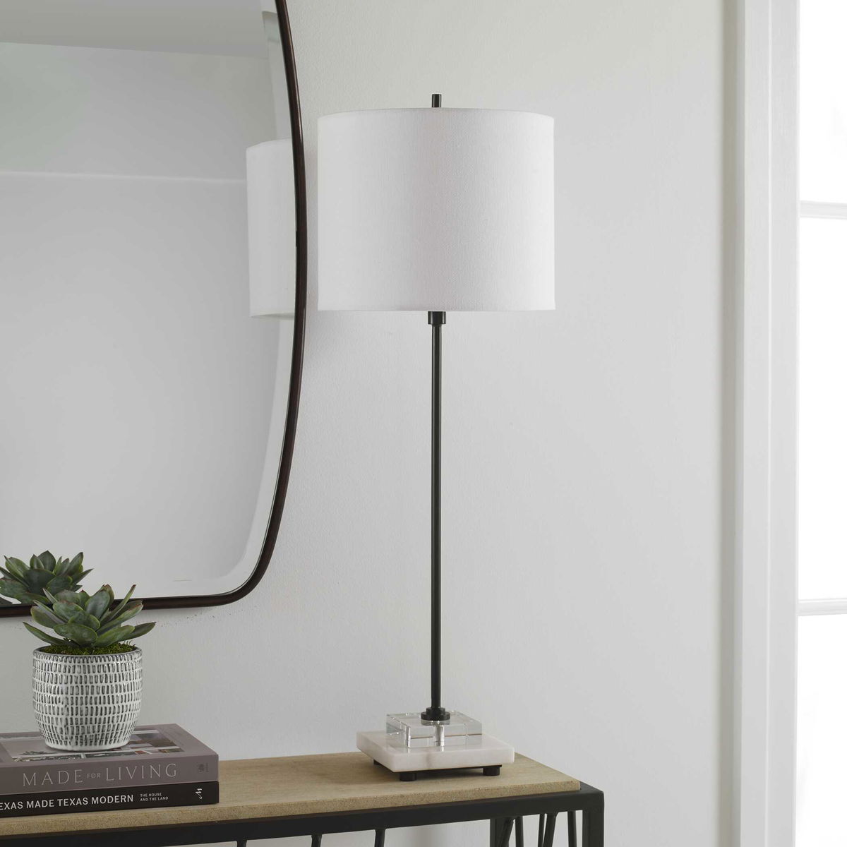 Ciara Sleek Buffet Lamp, Table Lamp by Uttermost, 11" width x 33" height x 11" depth View 7