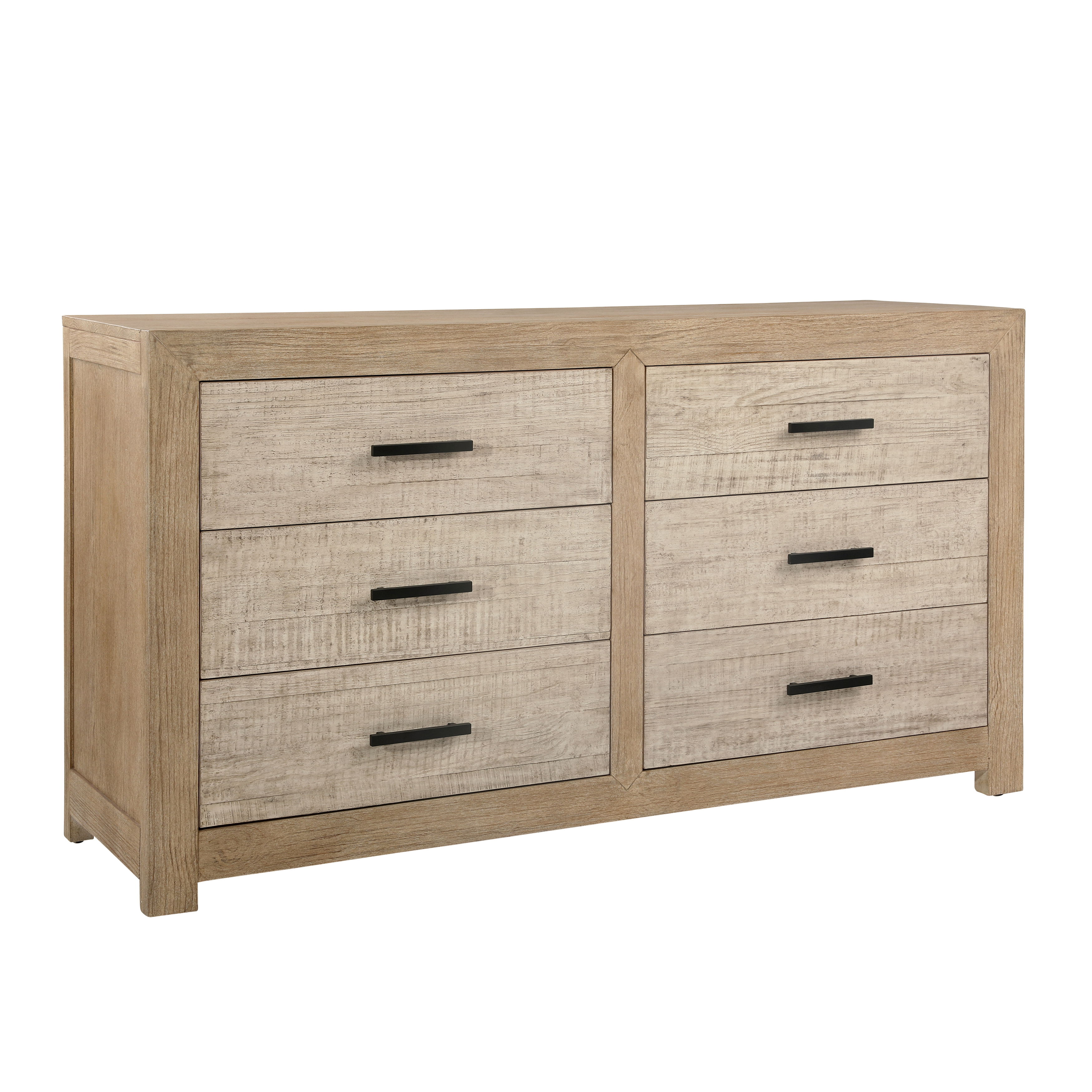 Roux Dresser Light Warm Wash, by Dovetail, 66" width x 36" height x 19" depth View 1