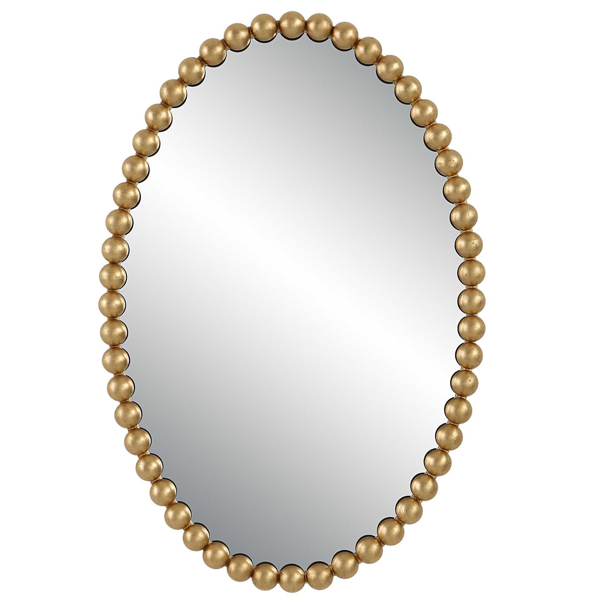 Serna Gold Oval Mirror, by Uttermost, 1'8" width x 2'6" height x 1.75" depth View 1