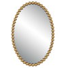 Serna Gold Oval Mirror, by Uttermost, 1'8" width x 2'6" height x 1.75" depth thumbnail 1
