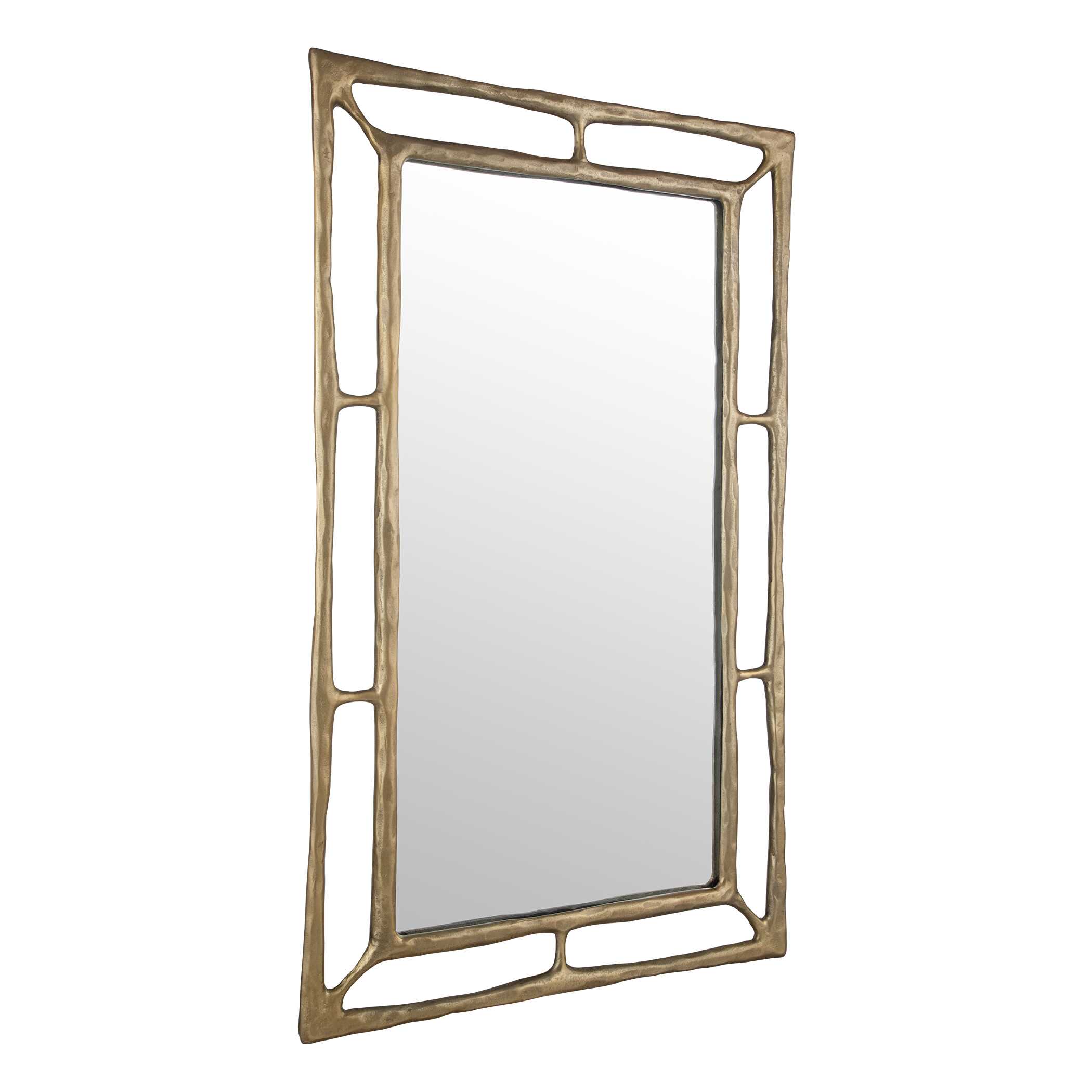 Felix Brass Rectangle Mirror, by Uttermost, 30" width x 50" height x 1.5" depth View 5