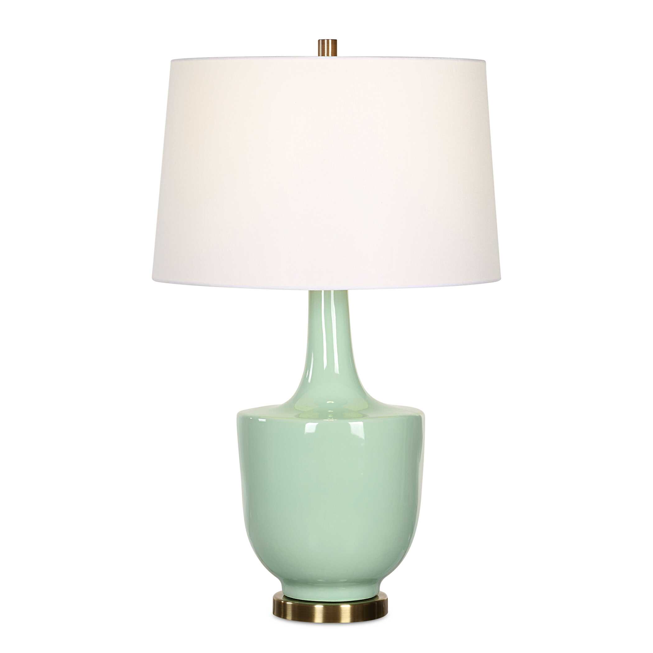 Kyla Mint Green Table Lamp, by Uttermost, 18" width x 30" height x 18" depth View 1