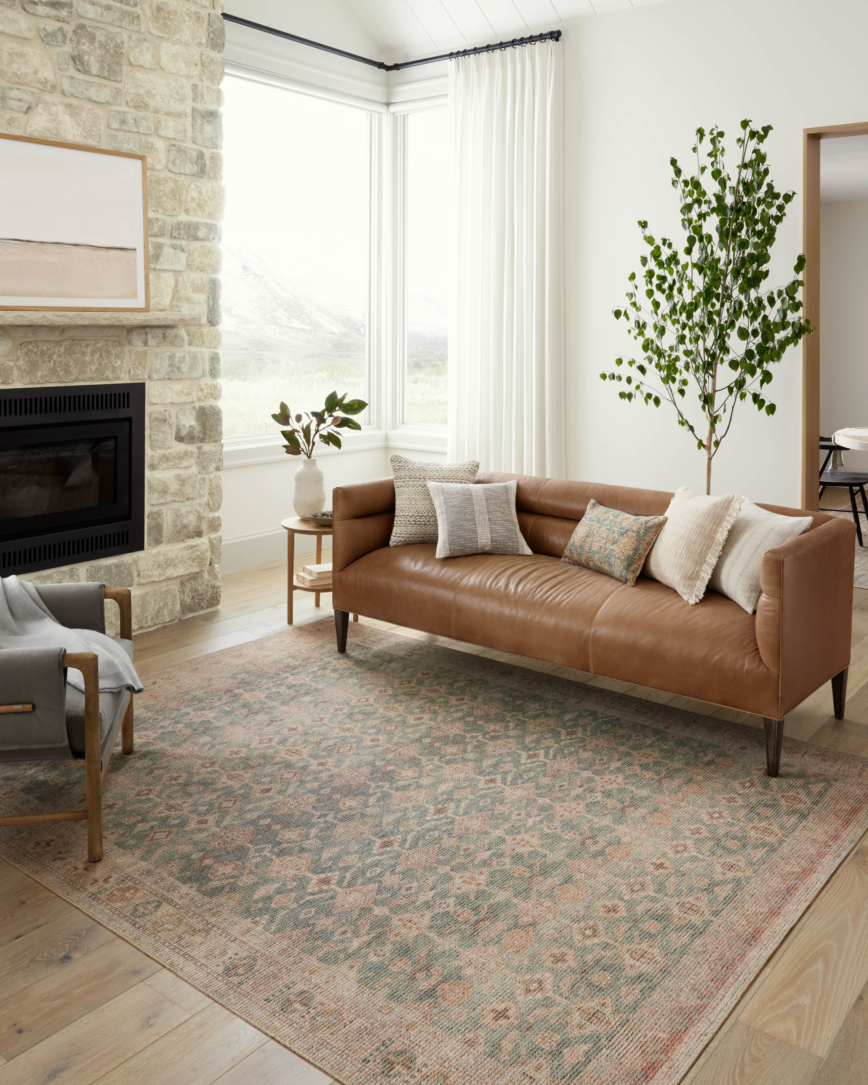 Angela Rose x Loloi Aubrey Rug, 1'6" length x 1'6" width View 2