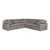 Terra Condo Classic L-shaped Modular Sectional Light Grey thumbnail 0