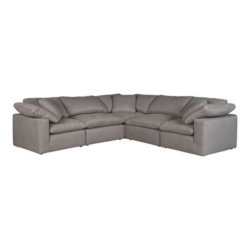 Terra Condo Classic L-shaped Modular Sectional Light Grey