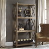 Stratford Reclaimed Wood Etagere, Shelving & Bookcase by Uttermost, 39.37" width x 78.75" height x 17.75" depth thumbnail 2