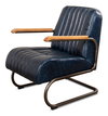 Bel-Air Arm Chair, Blue, Seating by Sarreid, 24" length x 33" width x 33" height thumbnail 1