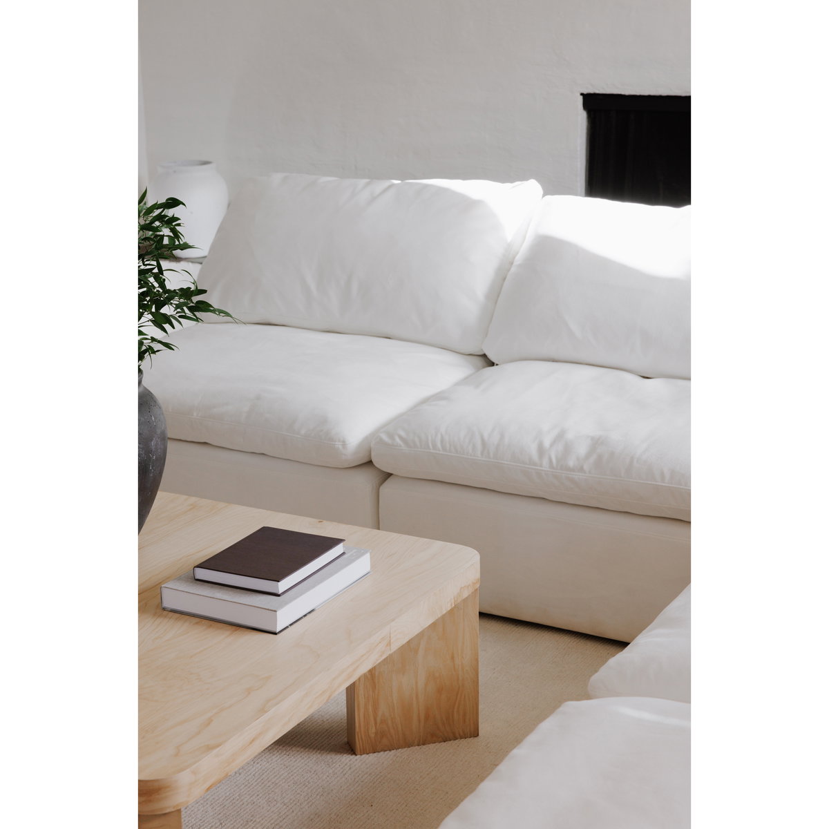 Oregon Square Coffee Table Blonde, by Moe's Home, 42" width x 15" height x 42" depth View 8