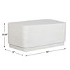 Saltwater White Concrete Coffee Table, Furniture by Uttermost, 38" width x 15" height x 23.5" depth thumbnail 3