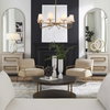 Lassen 8 Light Brass Chandelier, by Uttermost, 36" width x 20.25" height x 36" diameter x 36" depth thumbnail 3