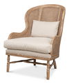 Randolph Wing Chair, Accent Chair by Sarreid, 28" length x 31" width x 38" height thumbnail 1