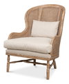 Randolph Wing Chair, by Sarreid, 2'7" length x 2'4" width x 3'2" height thumbnail 1