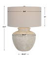 Artifact Aged Stone Table Lamp, by Uttermost, 18" width x 24.5" height x 18" depth thumbnail 3
