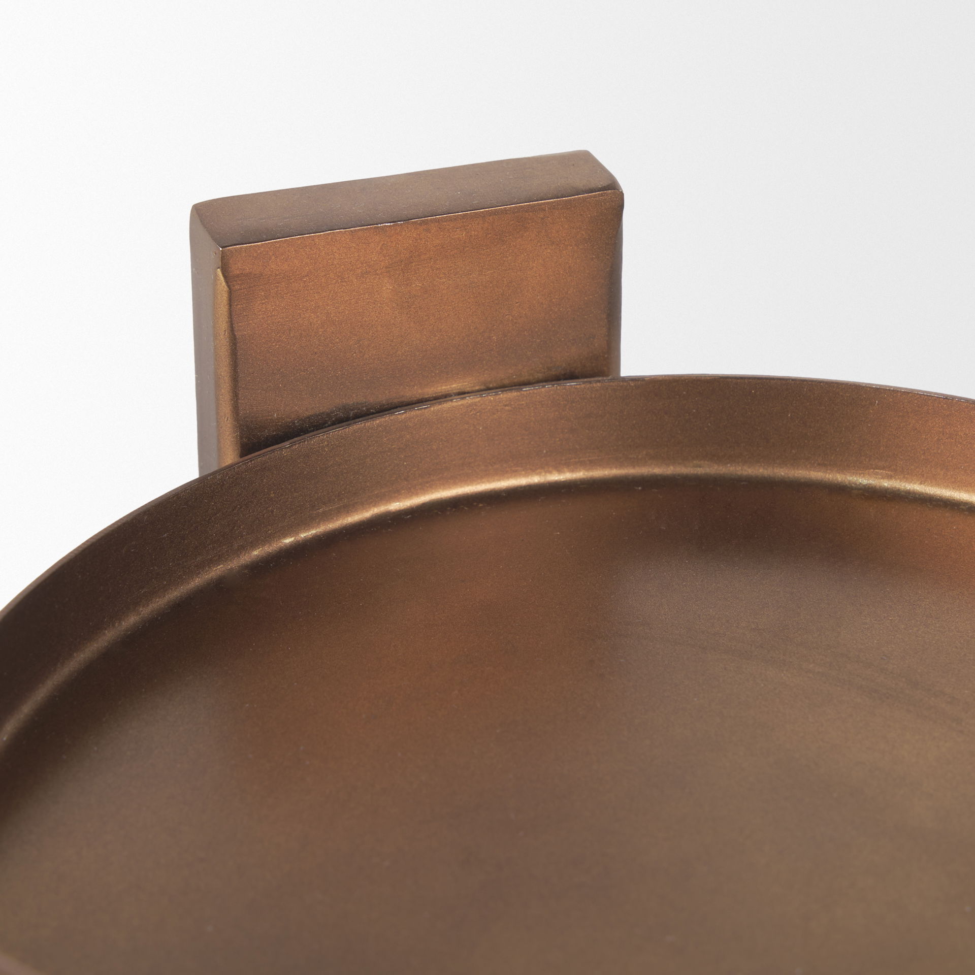 Price Small Antiqued Gold Metal with Glass Hurricane Candle Holder, Candles & Candle Holder by Mercana, 8" length x 8" width x 11.5" height View 10