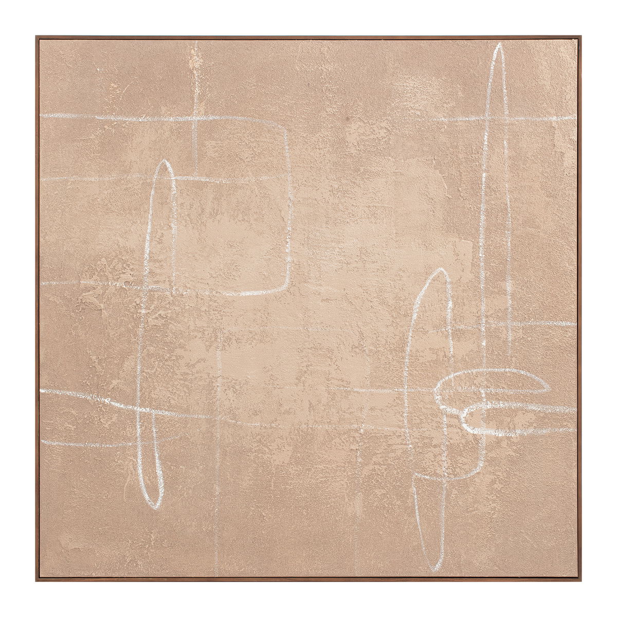 Notion Framed Painting Brown, by Moe's Home, 48" width x 48" height x 1.77" depth View 1