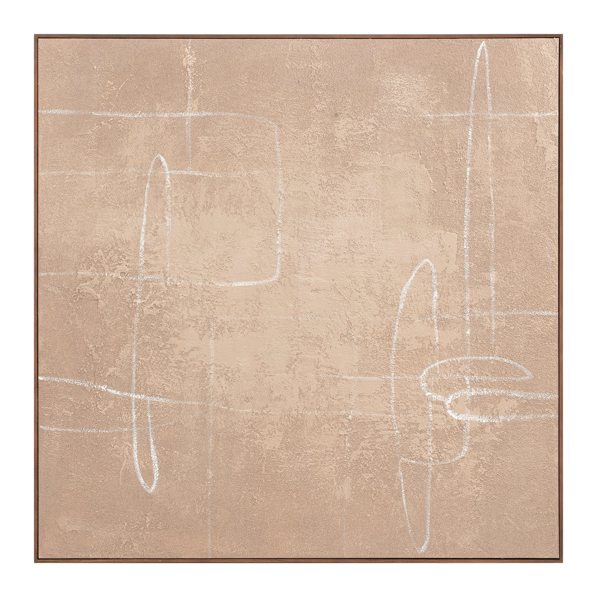 Notion Framed Painting Brown, by Moe's Home, 48" width x 48" height x 1.77" depth View 1