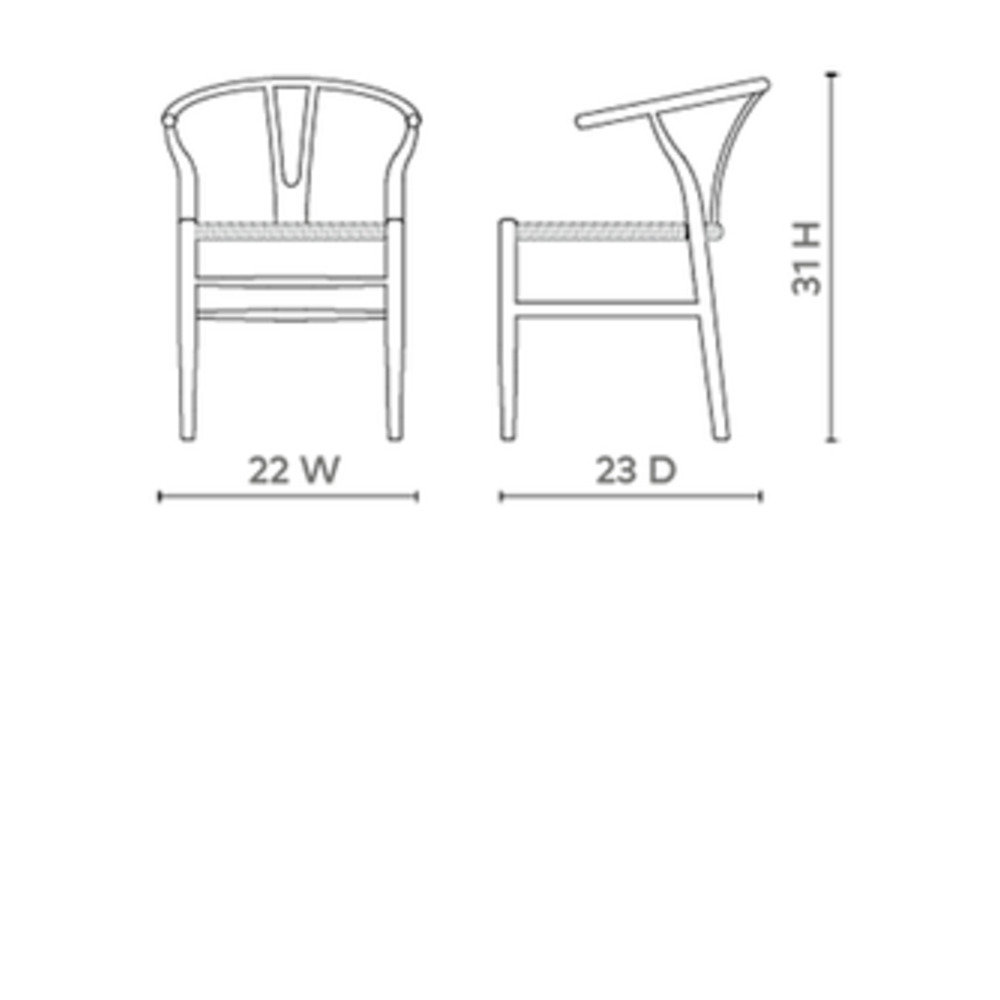Oslo Arm Chair, Dining Chair by Villa & House, 22" width x 31" height x 23" depth View 7