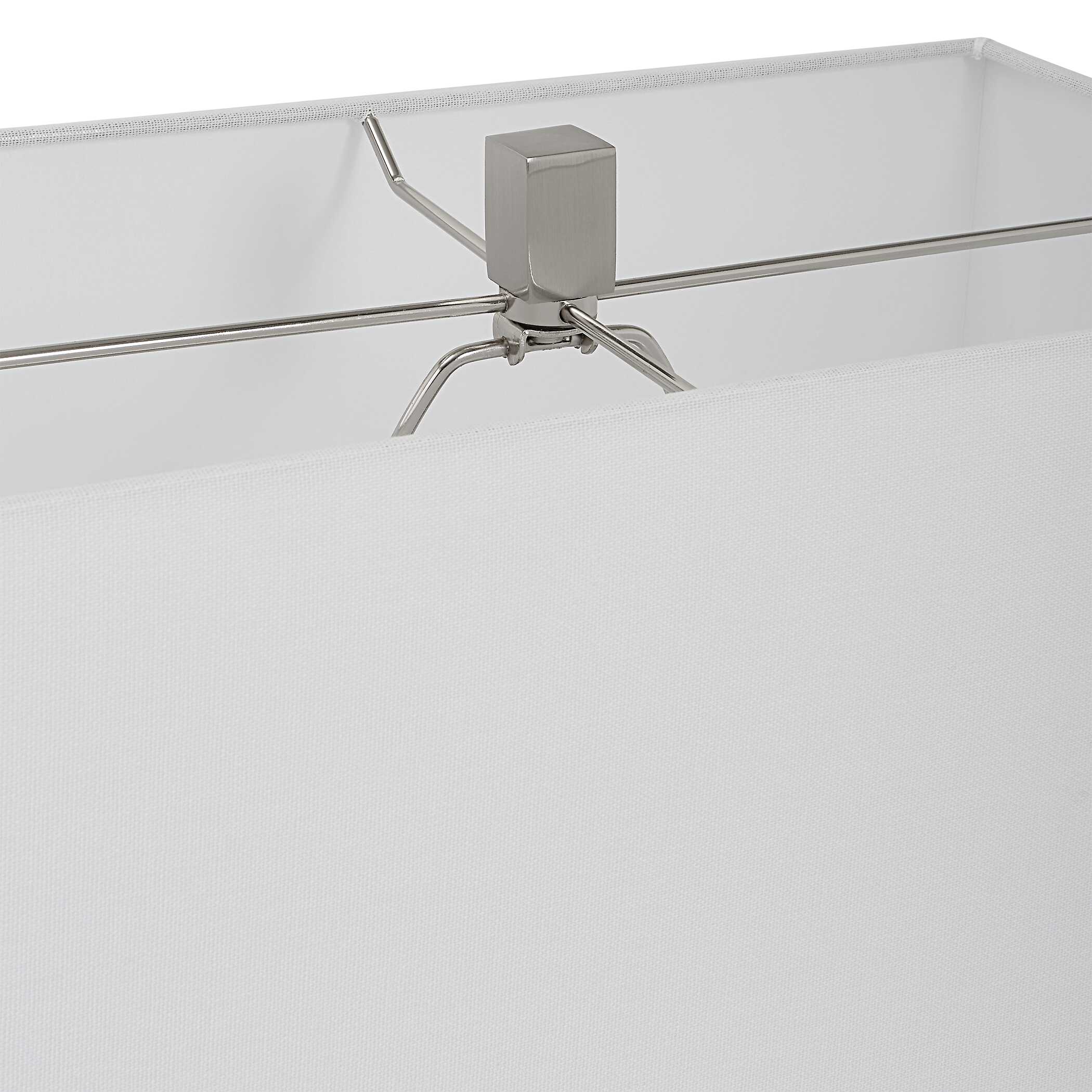 Pillar White Marble Table Lamp large image 