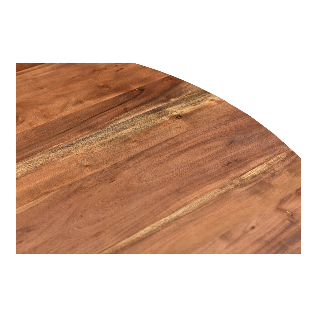 Bent Round Dining Table 54in Brown, by Moe's Home, 54" width x 30" height x 54" depth View 12
